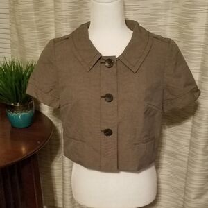 LOFT Brown Short Sleeve Jacket(C2)